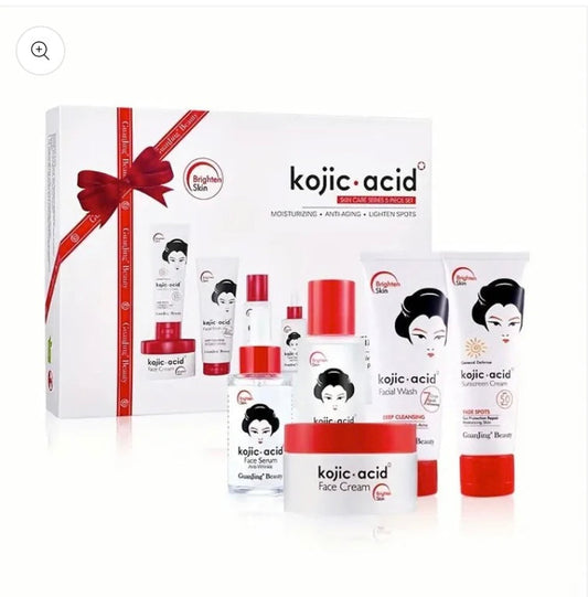 GuanJing Beauty Kojic Acid Skin Care Series 5 Piece Set GuanJing