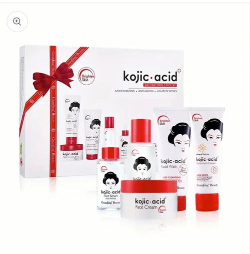 GuanJing Beauty Kojic Acid Skin Care Series 5 Piece Set GuanJing