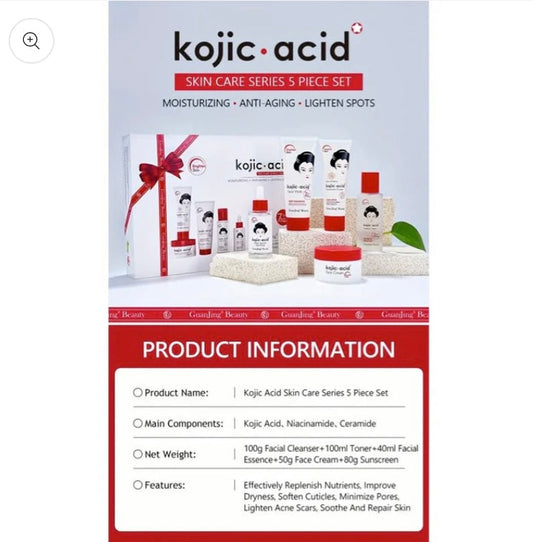 GuanJing Beauty Kojic Acid Skin Care Series 5 Piece Set GuanJing
